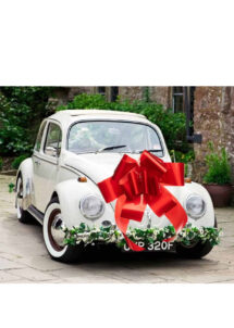 noeud pour voiture mariés, noeud géant pour cadeau, décoration voiture mariage