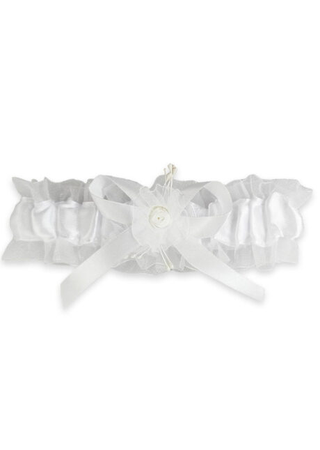 jarretière de mariée, jarretière evjf, accessoire evjf, Jarretière Blanche de Mariée