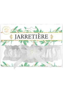 jarretière de mariée, jarretière evjf, accessoire evjf, Jarretière Blanche de Mariée