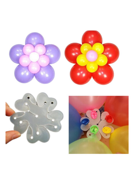 décoration fleur ballons, ballons fleurs, support pour décorations de ballons, 10 Supports pour Ballons, Forme Fleur