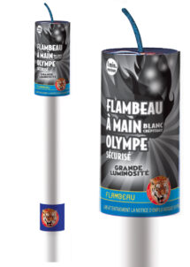 torche à main blanche, torche de stade, fumigène