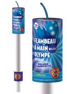 torche à main bleue, torche de stade, fumigène