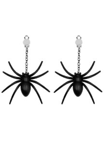 boucles d'oreilles araignée, bijoux halloween, boucles d'oreilles halloween