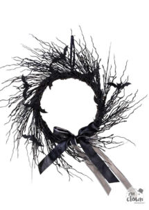 décoration de porte Halloween, couronne de porte halloween