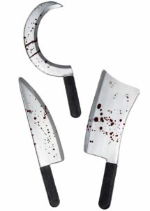 arme blanche factice, faux couteau sang, faux couteau Halloween, Arme Blanche Factice avec Faux Sang