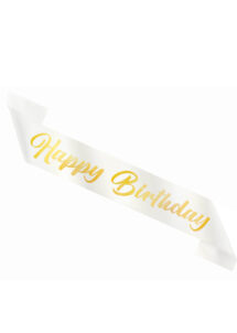 écharpe anniversaire, écharpe miss pour anniversaire, Echarpe de Miss, pour Anniversaire, Satin Blanc