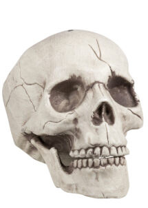 tête de mort décoration, faux crâne décorations halloween, tête de mort mâchoire mobile, décos halloween