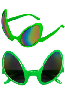 lunettes vertes alien, lunettes futuristes, lunettes alien