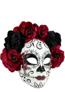 masque squelette mexicain, masque de déguisement, masque mexicain halloween, masque déguisement halloween, accessoire déguisement halloween masque, masque en papier maché, masque dia de la muerte, masque halloween, masque halloween day of death, déguisement jour des morts, masque jour de morts adulte, masque halloween femme