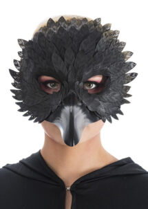 masque corbeaux, masque de la peste, masque halloween, masque oiseau, docteur de la peste, Masque de Corbeau ou Docteur Peste, Plumes Simili Cuir