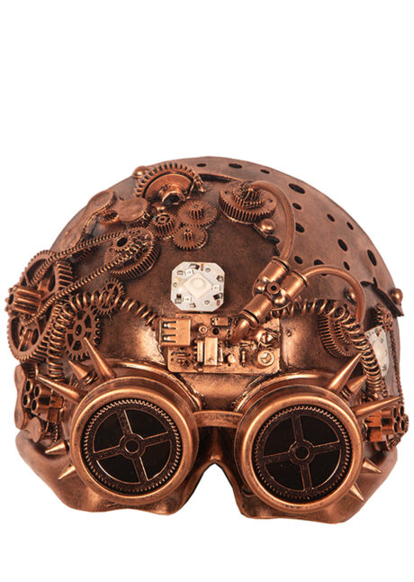 masque steampunk, masque halloween, masque avec lunettes, Masque Steampunk Cuivre, avec LED