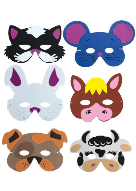 masque animal bébé, masques animaux enfant, Masque Animaux de la Ferme, Mousse EVA