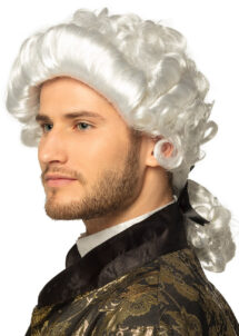 perruque homme, perruque de marquis, perruque versailles, perruque catogan, perruque louis XIV, perruque de noble