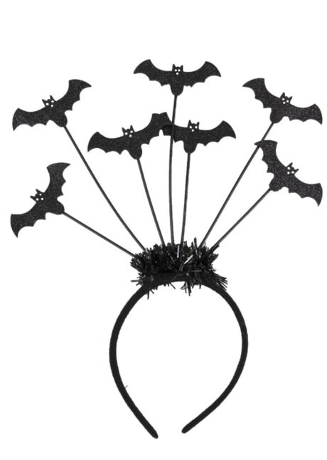 serre tête chauve souris, coiffe halloween, accessoire halloween, Serre-Tête Chauve Souris Paillettes Noires