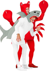 déguisement couple thème mer, poisson, déguisement crabe, déguisement requin, déguisement duo la mer