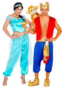 déguisement duo Aladin et Jasmine, couple Aladin et Jasmine, déguisement oriental couple