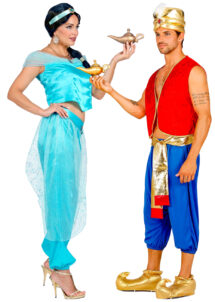 déguisement duo Aladin et Jasmine, couple Aladin et Jasmine, déguisement oriental couple