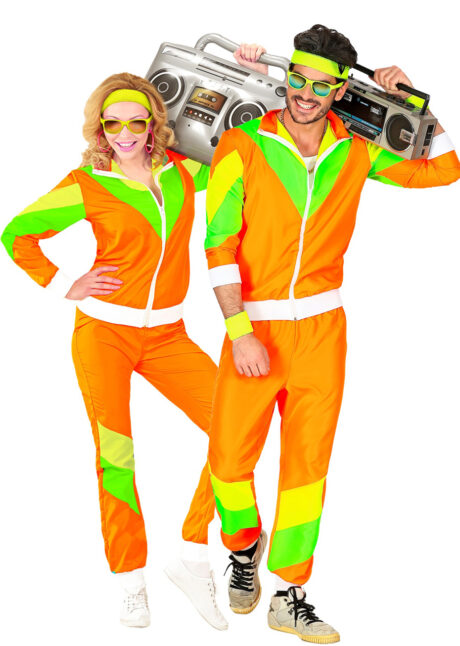 deguisement-couple-annees-80-jogging-fluo-1017-2, Déguisement Couple, Années 80 Fluo