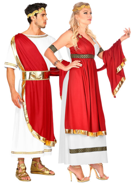 déguisements couples romains, déguisement duo romains, costumes couple romain, Déguisements Couple, Romains Toges Longues