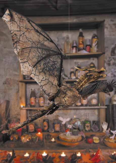 décoration Dragon animé Hallwoeen, Dragon Animé Son et Lumière, 120 cm