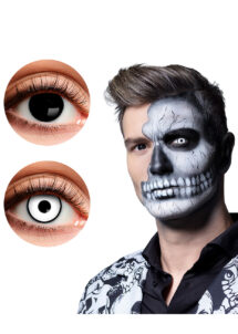 lentilles fantaisie, lentilles halloween, lentilles de couleur, lentilles noires, lentilles blanches