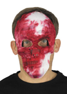 masque mort vivant, masque squelette faux sang zombie, masque halloween, Masque de Mort Vivant Ensanglanté