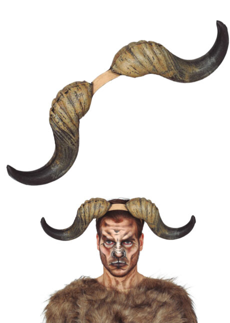 cornes de buffle, cornes d'animal, serre tête cornes de taureau, Cornes de Buffle en Latex