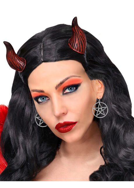 boucles d'oreilles, accessoire rock, accessoire satanique, boucles d'oreilles étoiles, Boucles d’Oreilles Etoiles Sataniques