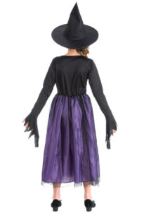 déguisement de sorcière fille, déguisement sorcière violette fille