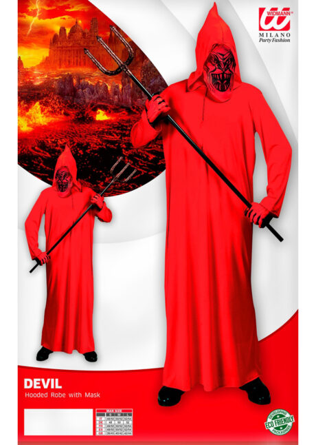 déguisement de diable, déguisement de démon adulte, déguisement halloween, costume halloween, Déguisement de Diable, Démon Rouge, avec Masque