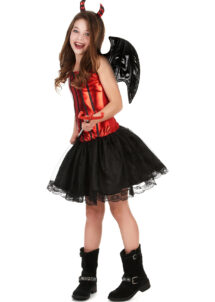 déguisement diablesse fille, déguisement halloween fille, déguisement diable fille, Déguisement de Diablesse, Rouge et Noir, Fille