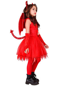 déguisement de diablesse fille, costume diable fille, déguisement Halloween fille, déguisement de démon enfant