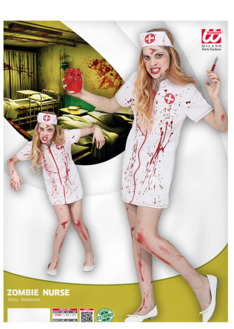 déguisement infirmière zombie fille, costume halloween fille, déguisement halloween fille, Déguisement d’Infirmière Zombie, Fille