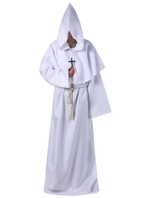 déguisement de templier, déguisement moine, costume de templier, Déguisement de Moine Templier, Blanc