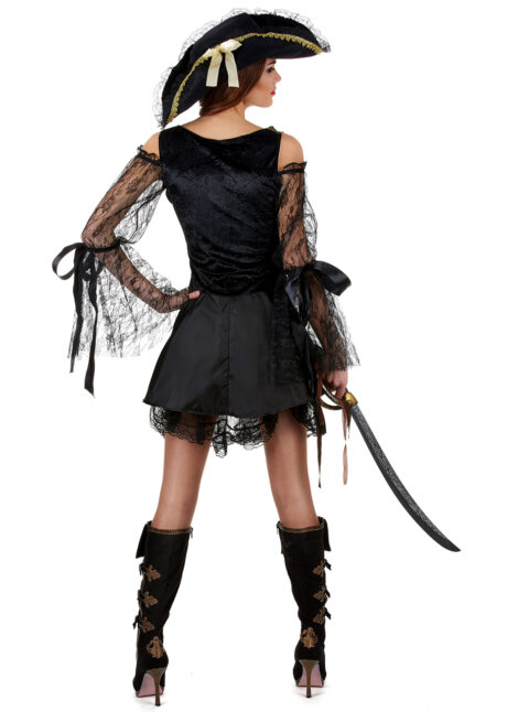 déguisement pirate femme, costume de pirate femme, déguisement pirate sexy, Déguisement de Pirate Dentelle, Noir et Doré