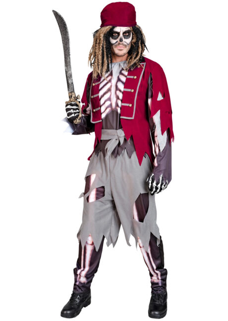 déguisement de pirate zombie, costume pirate squelette halloween, déguisement halloween homme, Déguisement de Pirate Squelette Zombie