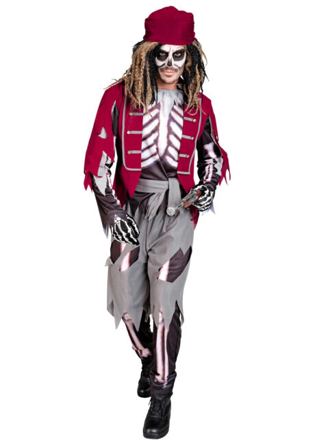 déguisement de pirate zombie, costume pirate squelette halloween, déguisement halloween homme, Déguisement de Pirate Squelette Zombie