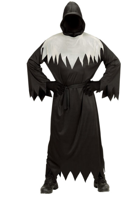 déguisement de faucheur, déguisement halloween homme, costume mort, costume halloween adulte, déguisement halloween, Déguisement de Faucheur Reaper, Noir et Blanc