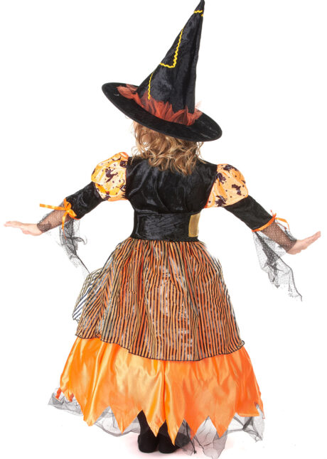 déguisement sorcière enfant, costume de sorcière halloween, déguisement halloween fille, Déguisement de Sorcière Orange, Fille