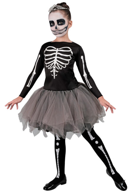 déguisement de squelette fille, costume halloween fille, costume squelette enfant, Déguisement de Squelette Danseuse, Fille