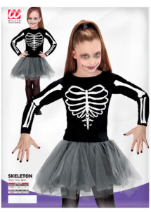 déguisement de squelette fille, costume halloween fille, costume squelette enfant
