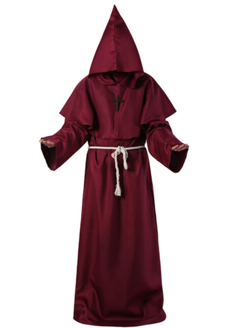 déguisement de templier, déguisement moine, costume de templier, Déguisement de Moine Templier, Rouge