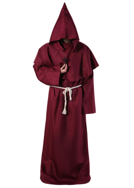 déguisement de templier, déguisement moine, costume de templier, Déguisement de Moine Templier, Rouge