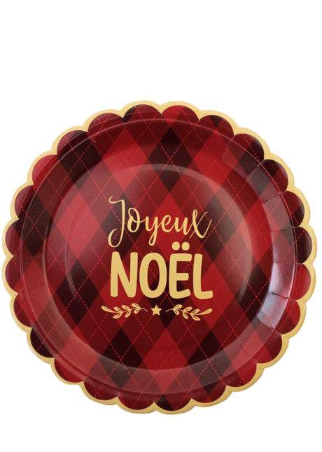 assiettes joyeux noël, vaisselle jetable réveillon, Vaisselle Joyeux Noël, Assiettes