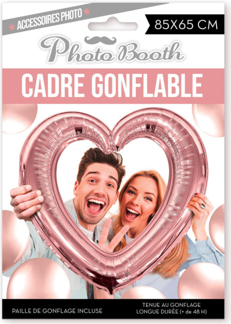 cadre gonflable, Photo Booth, cadre Photo Booth doré, coeur gonflable, cadre coeur doré, Cadre Photo Booth Gonflable, Coeur Rose Gold