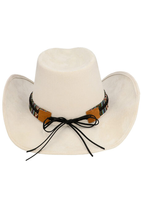 chapeau de cowboy, chapeau de cowboy blanc, Chapeau de Cowboy Django, Blanc Cassé