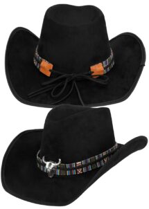 chapeau de cowboy, chapeau de cowboy noir, Chapeau de Cowboy Django, Noir
