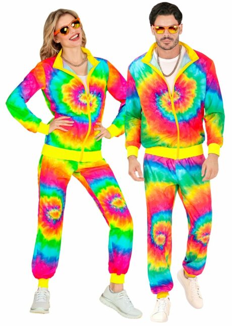 déguisement fluo, jogging fluo années 70, jogging fluo années 80, déguisement disco, déguisement années 80, Déguisement Années 80 Survêtement Multicolore