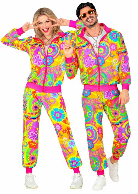 déguisement fluo années 80, déguisement années 80 fluo, Déguisement Années 80 Survêtement Fluo Multicolore