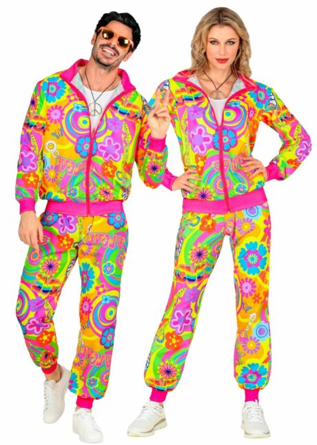 déguisement fluo années 80, déguisement années 80 fluo, Déguisement Années 80 Survêtement Fluo Multicolore